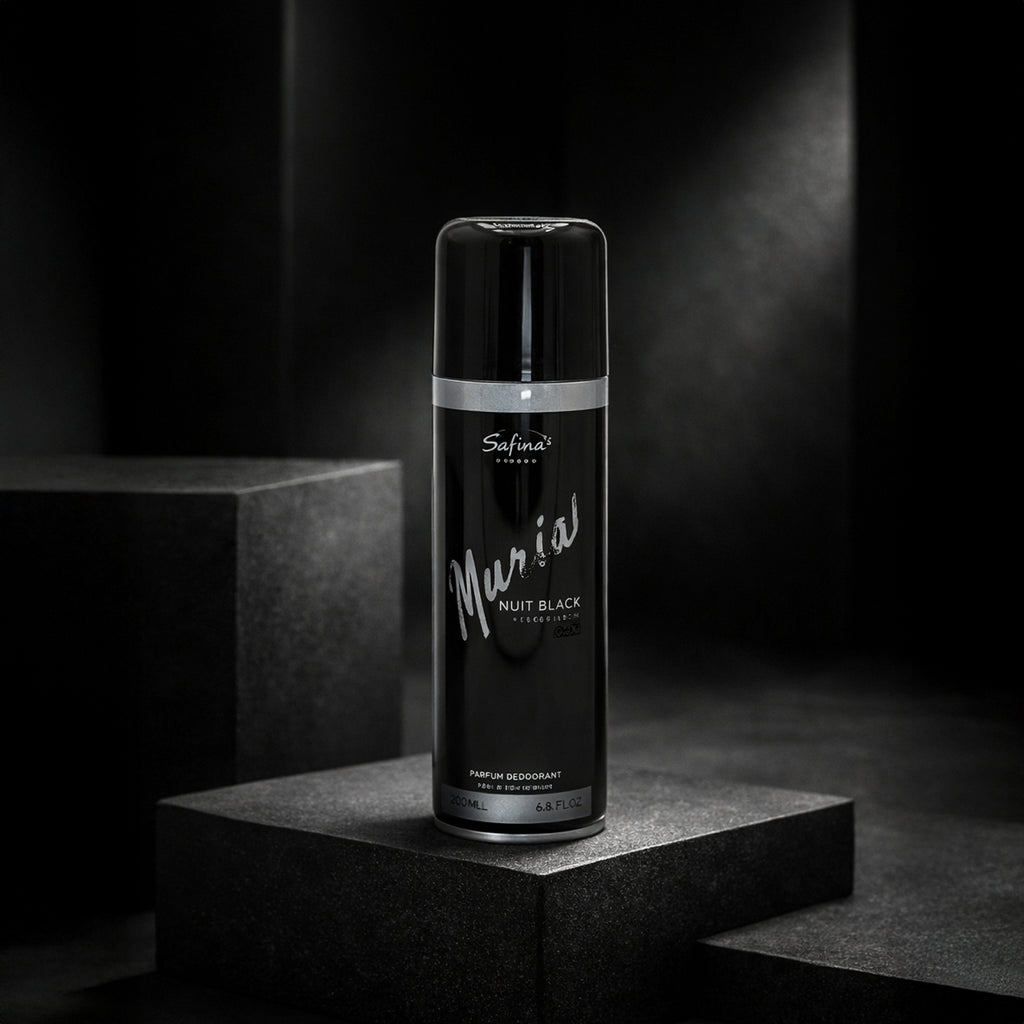 Safina’s Muria Nuit Black Body Spray – Deep Musky Night Fragrance