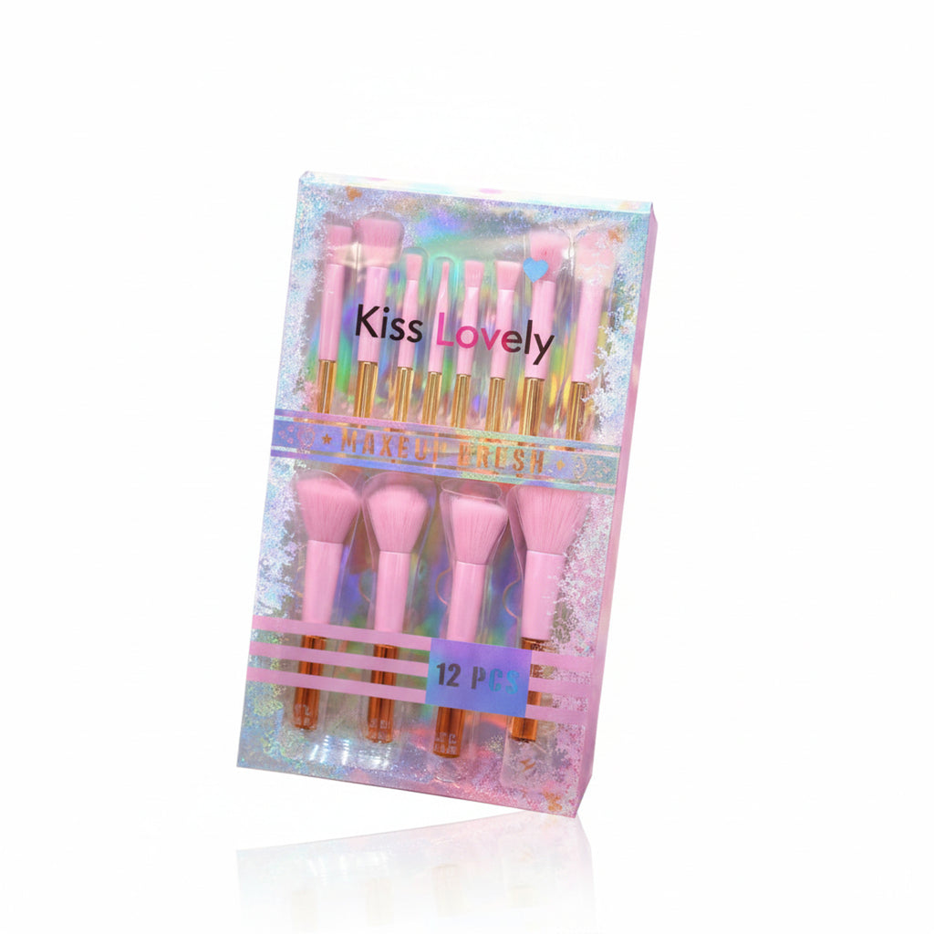 Kiss Lovely 12-Piece Makeup Brush Set