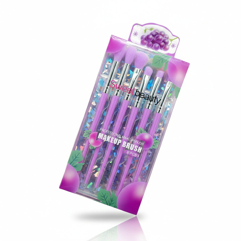 Sweet Beauty 6-Piece Professional Makeup Brush Set