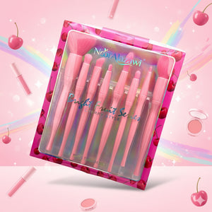 Noor Alazawi 8-Piece Cherry Style Makeup Brush Set – Pink Collection