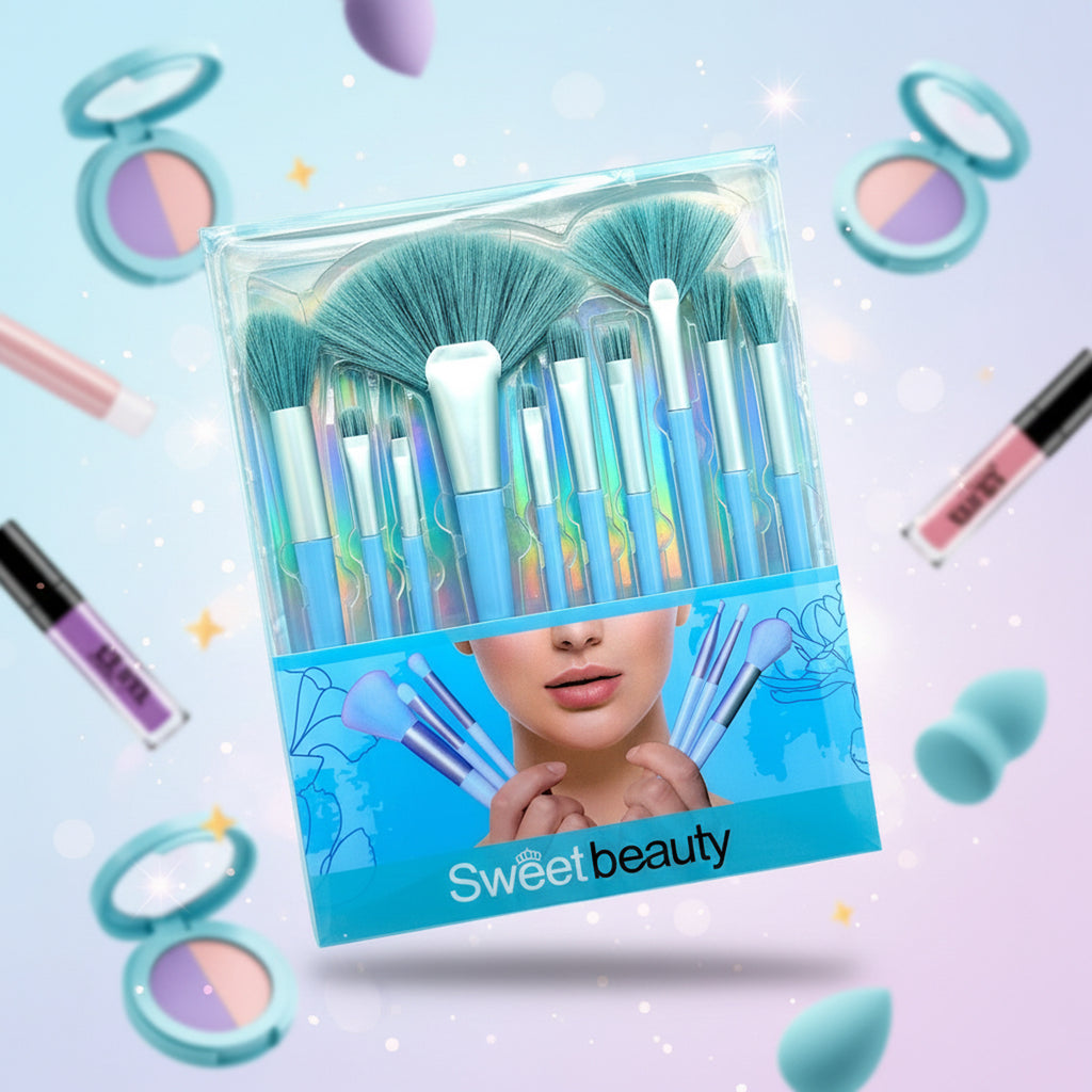 Sweet Beauty Blue Series Professional Makeup Brush Set