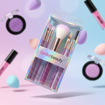 Sweet Beauty Glitter Handle Makeup Brush Set – Premium Collection