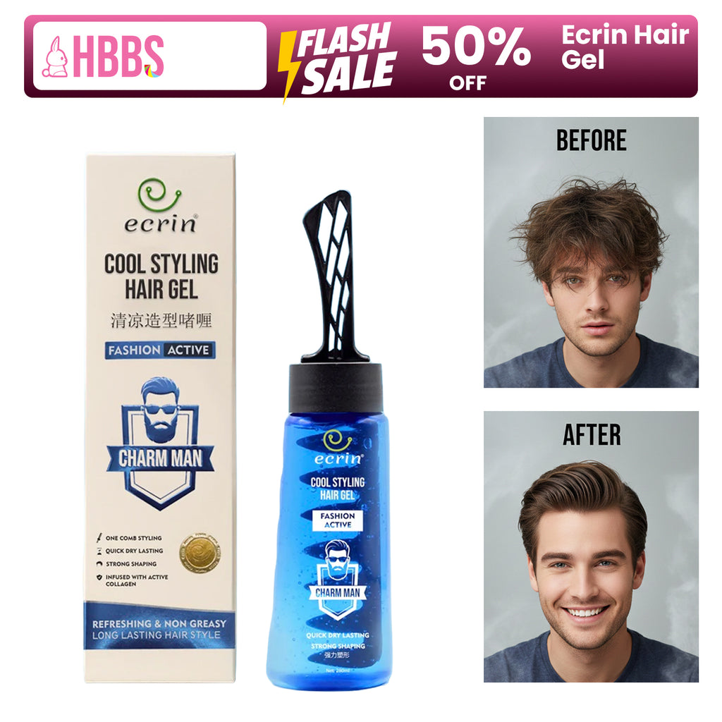 ECRIN COOL STYLING HAIR GEL WITH ACTIVE COLLAGEN-280 ml