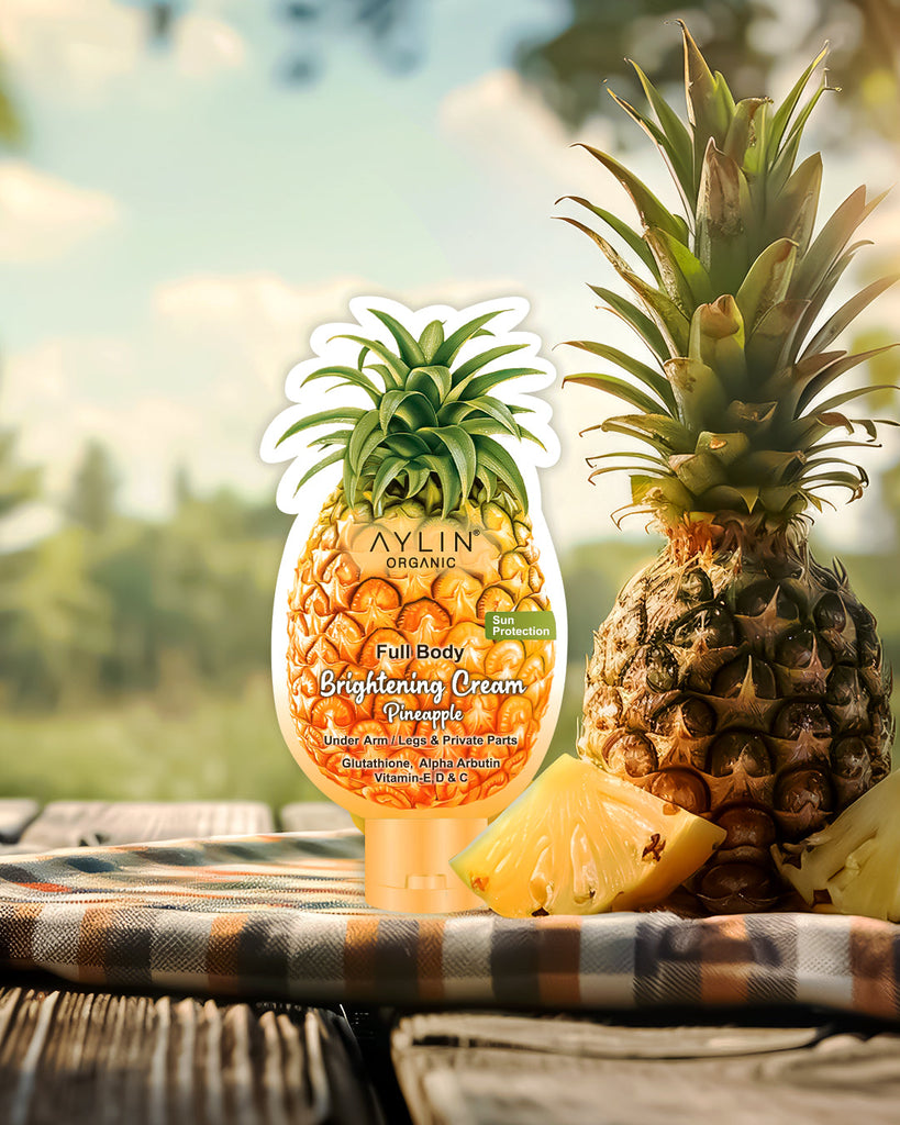 Aylin Organic Full Body Brightening Cream with Pineapple Extract - 100mle