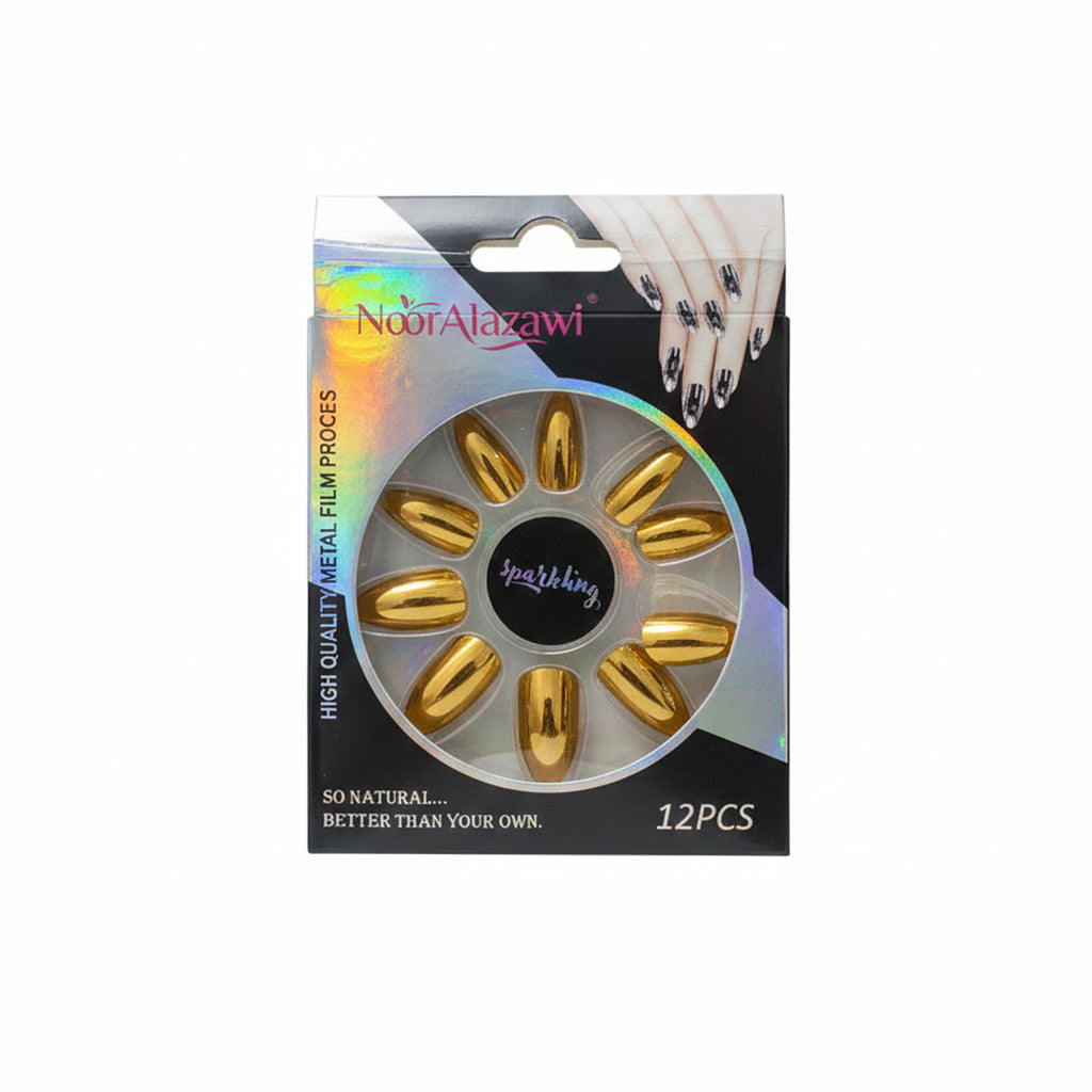 Noor Alazawi Metallic Copper Press On Nails – 12 Pcs